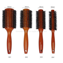 Wood Handle Hair Brush with Boar Bristles